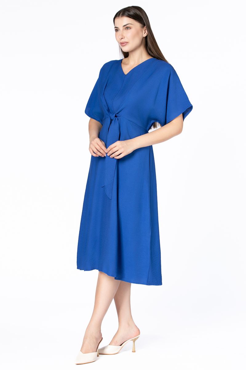 فستان نسائي فضفاض برباط على الخصر