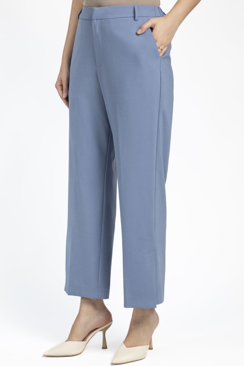 solid colored classic cut women pants