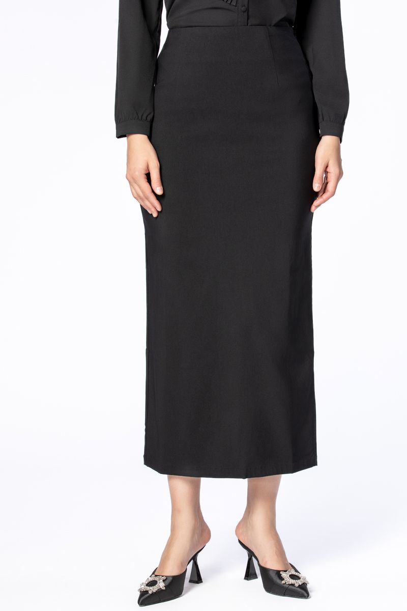 solid colored longline women skirt