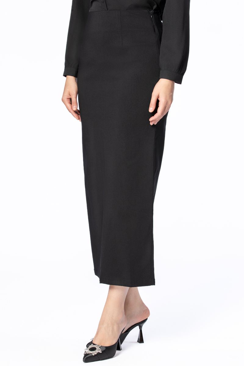 solid colored longline women skirt