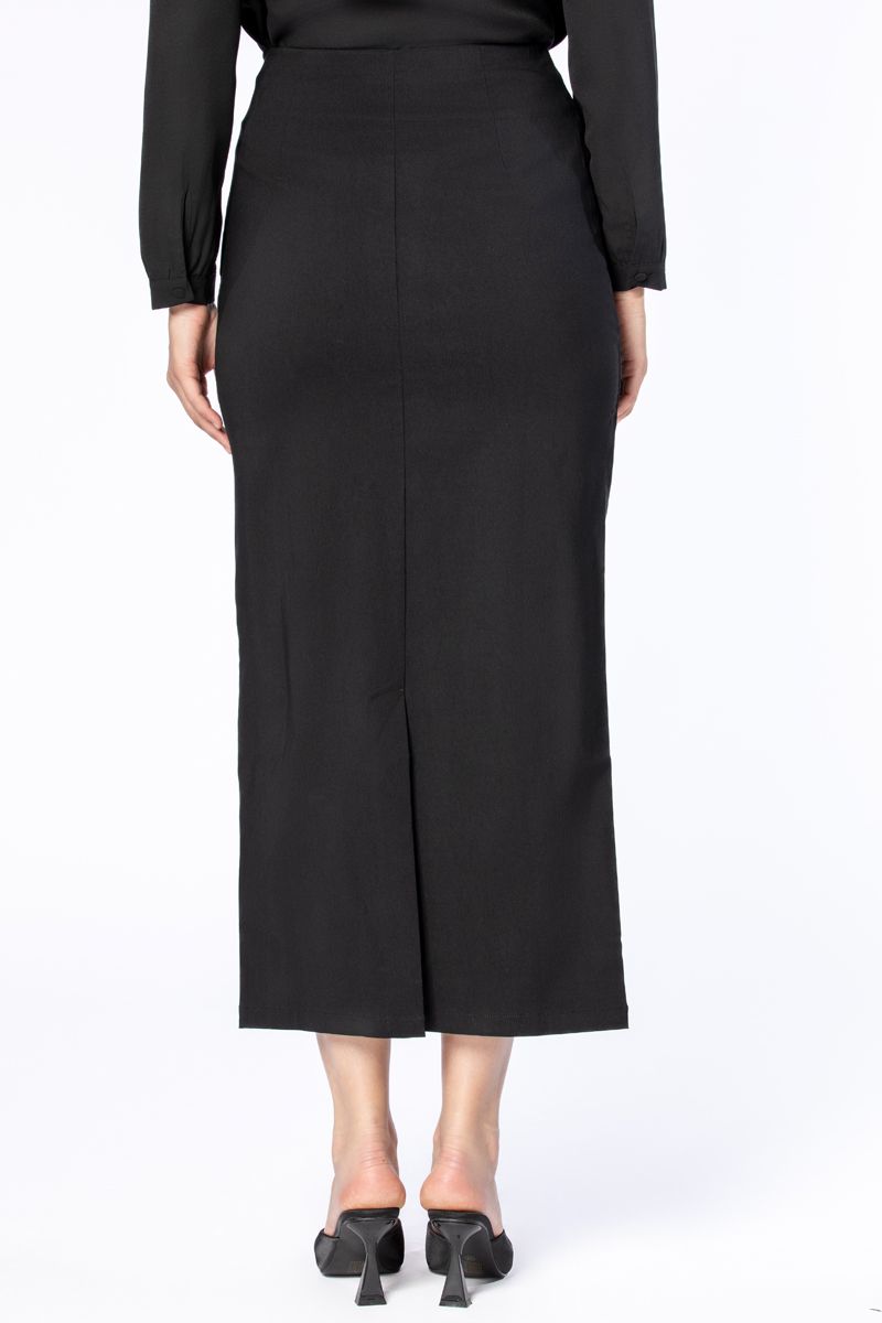 solid colored longline women skirt