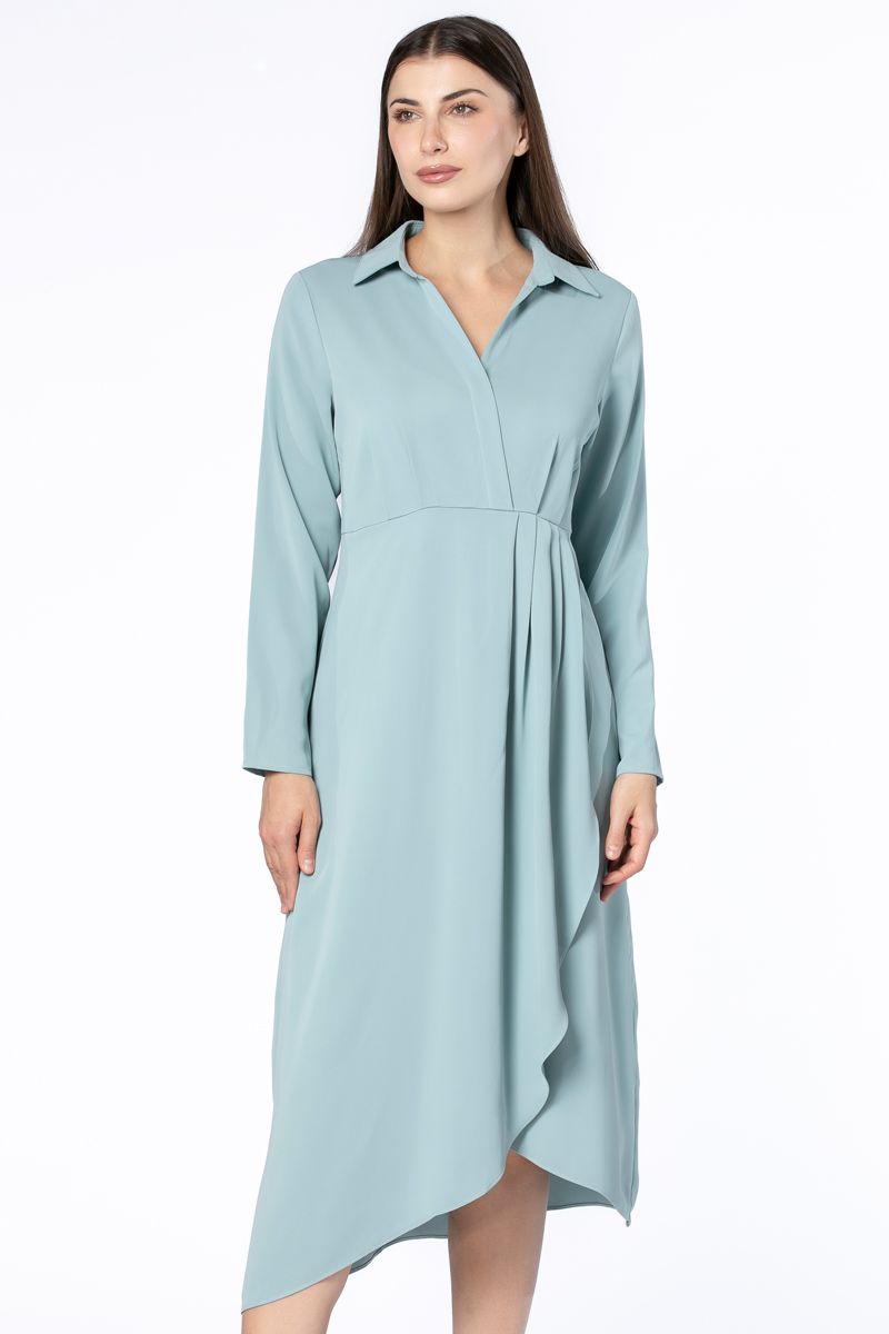 فستان نسائي بقصة لف