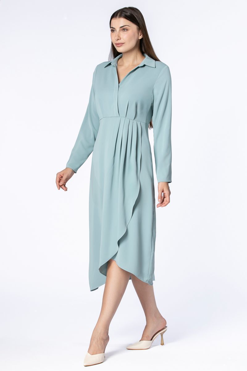 فستان نسائي بقصة لف