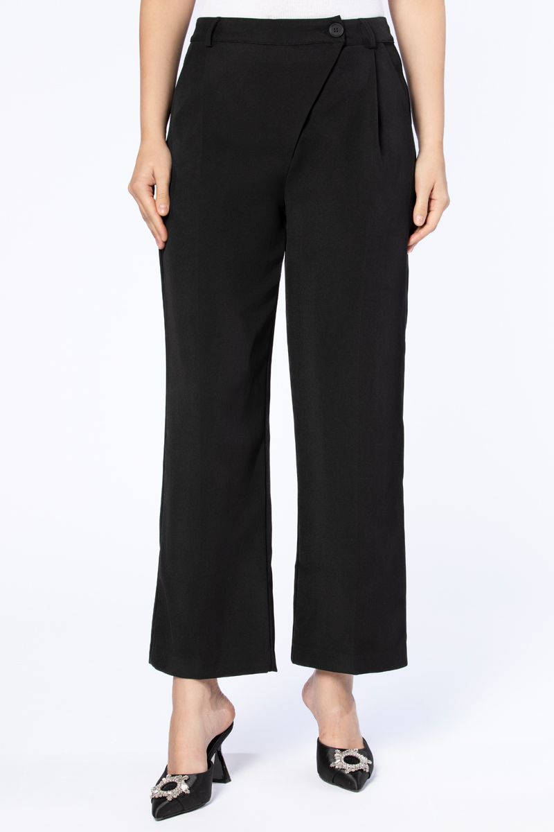 solid colored in a classic cut women pants