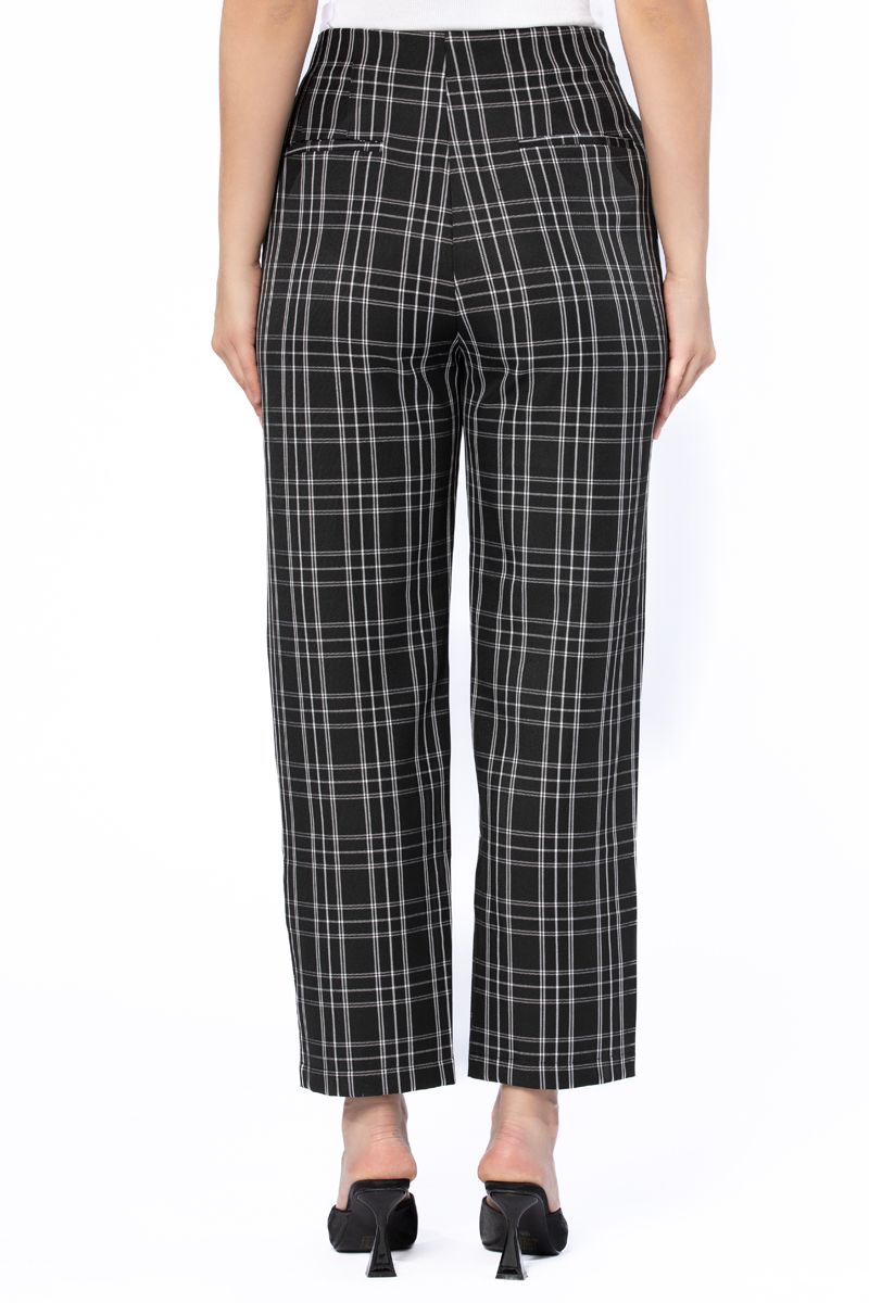 checkered women pants