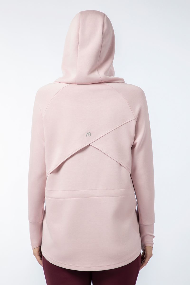 activewear women hoodie with side drawstrings