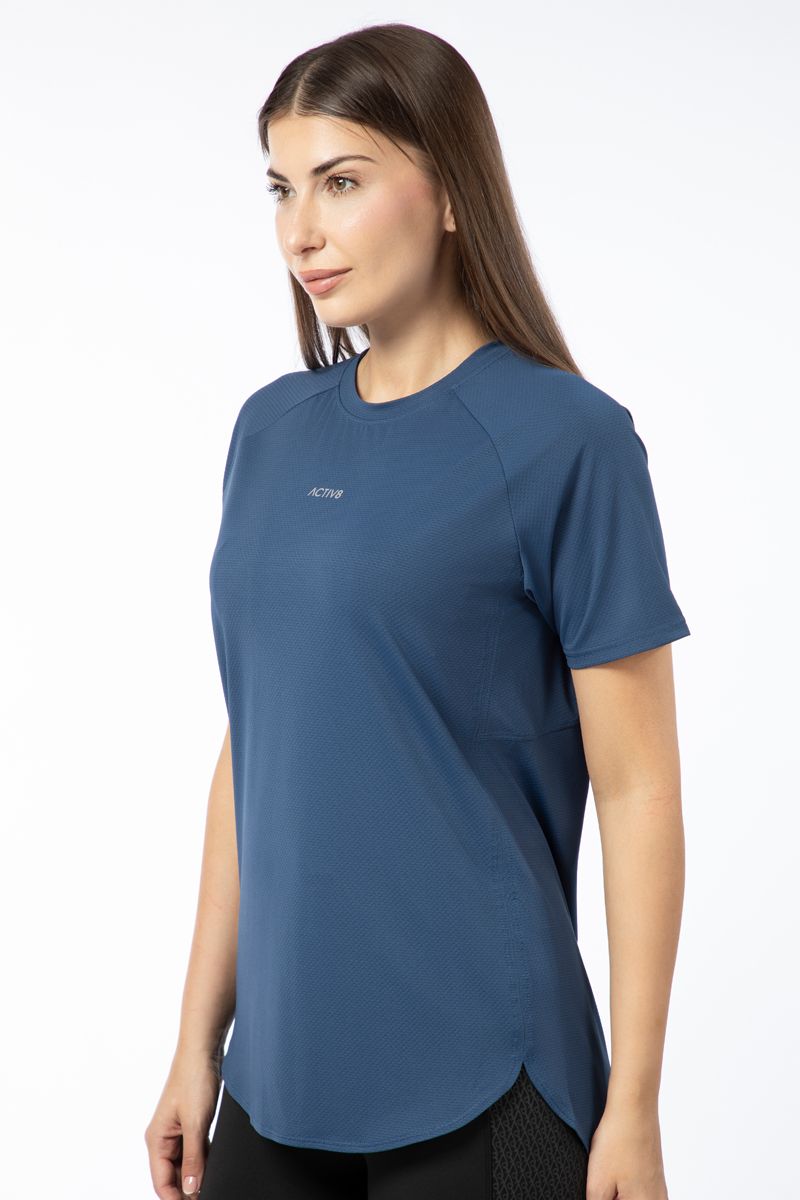 activewear women t-shirt with logo prints