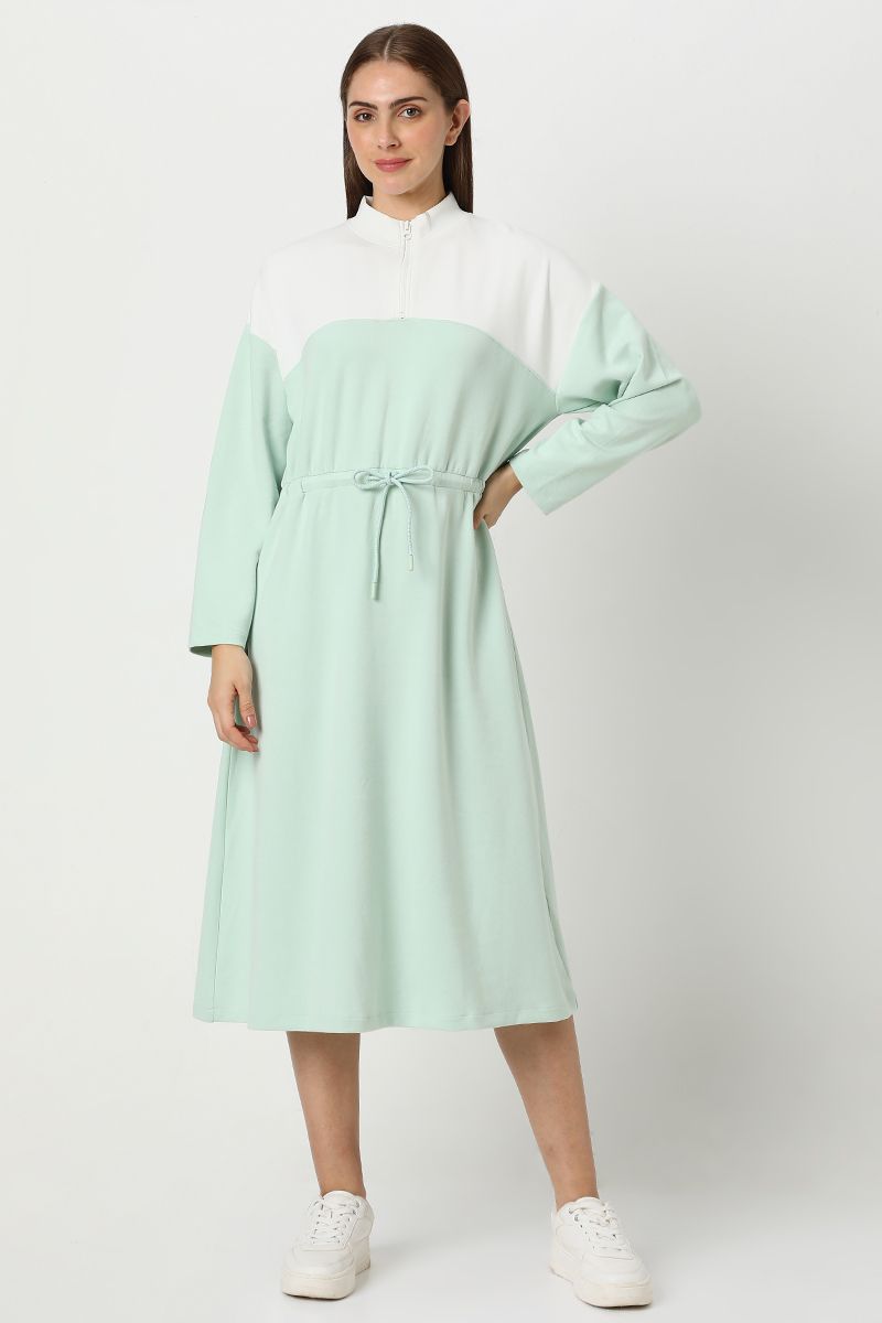 فستان نسائي كاجوال متباين اللون