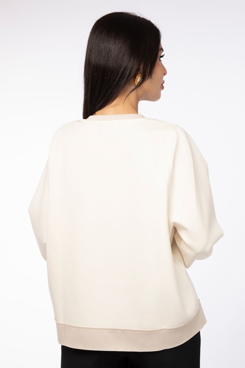 women blouse with contrast color details