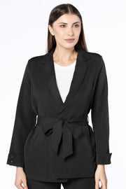 women blazer with waist belt