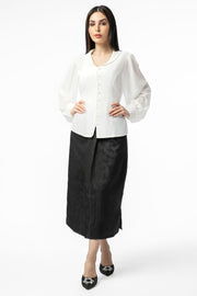 women skirt with textured fabric