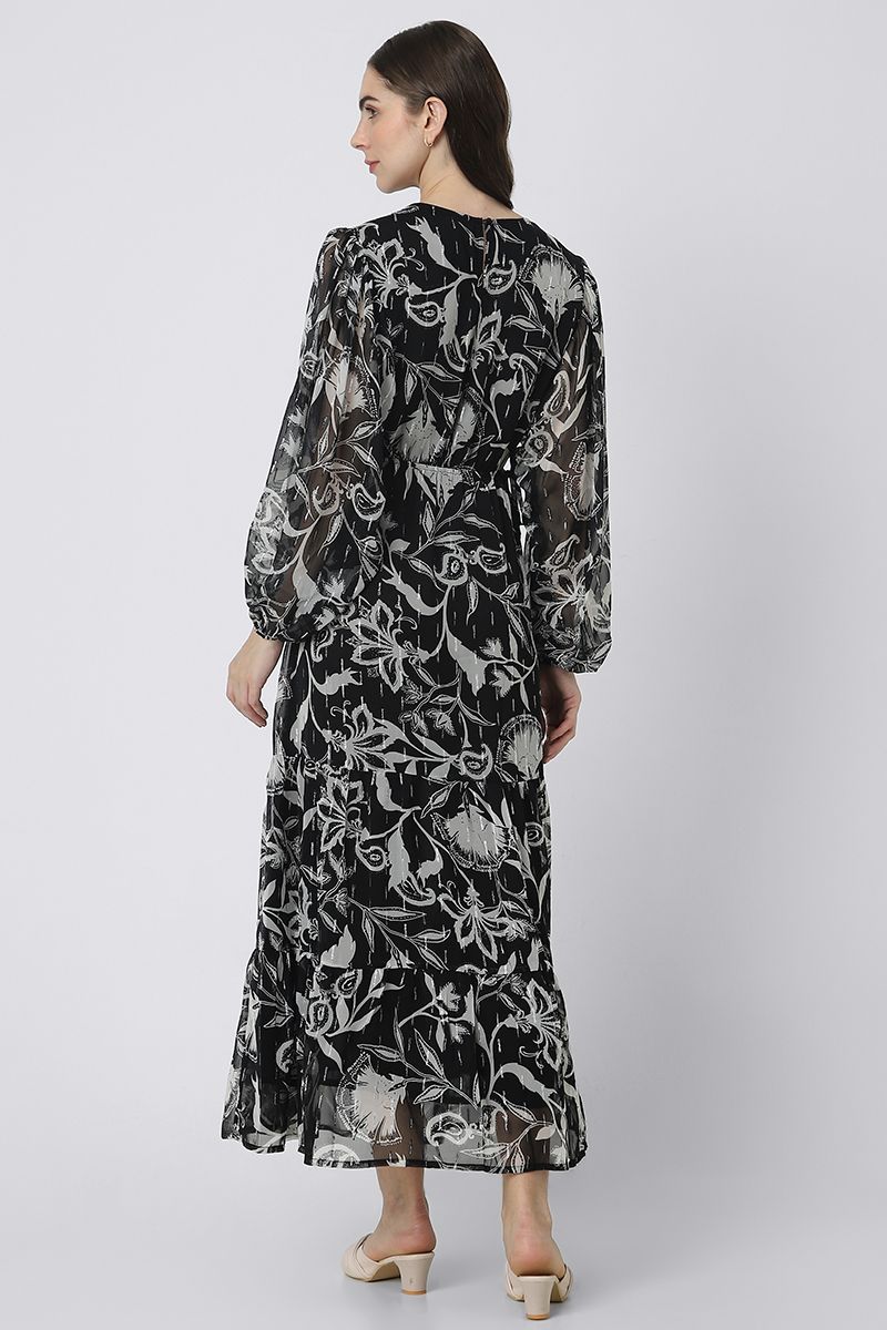 فستان نسائي ماكسي بطبعات