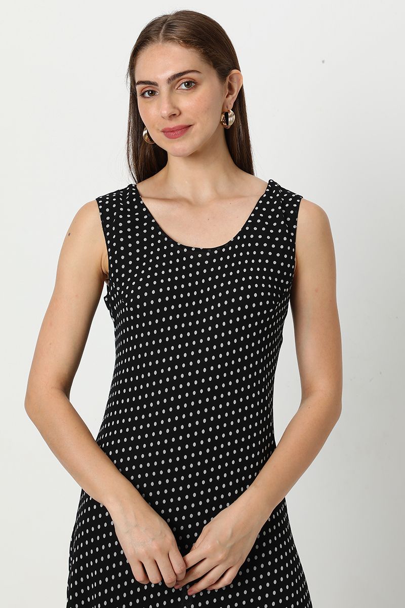 polka dot women maxi dress