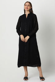 فستان نسائي بنمط قميص بخامة شيفون منقوش