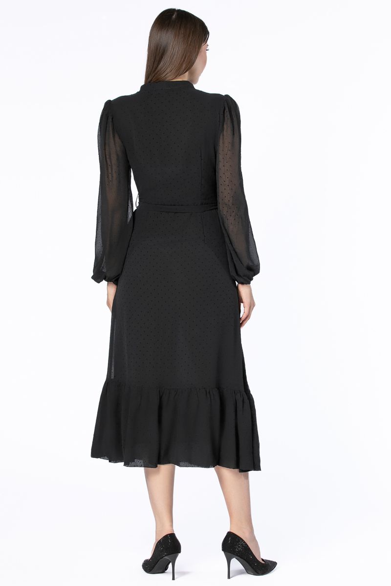 فستان نسائي بخامة شيفون منقوشة