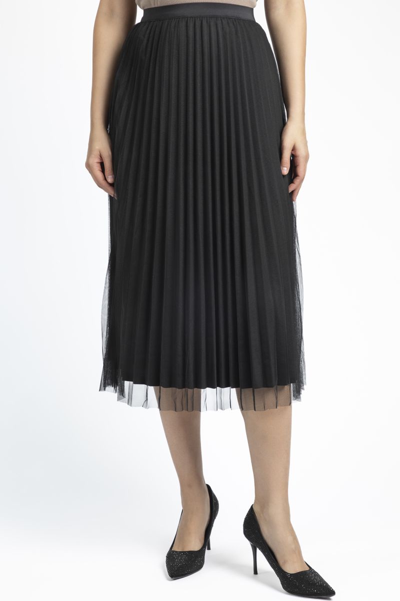 تنورة نسائية كسرات بطبقة أورغانزا