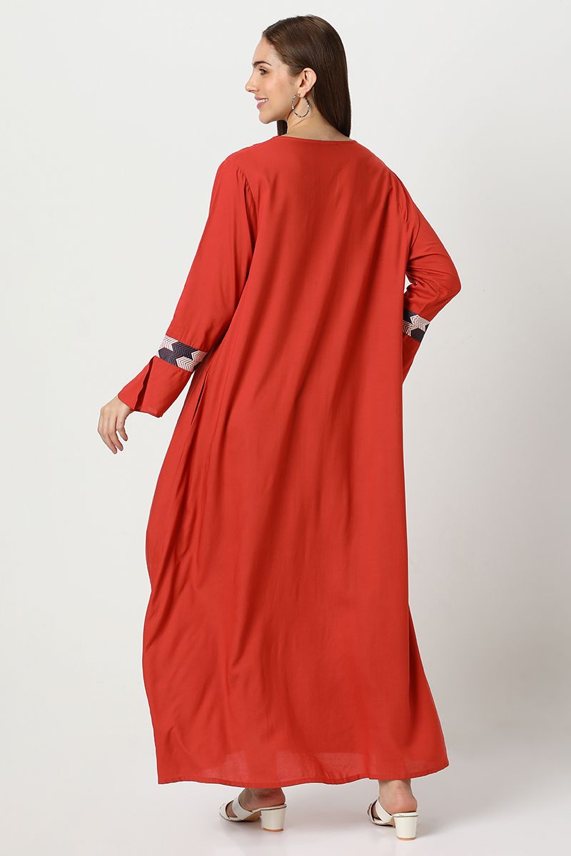 women maxi dress with embroidery