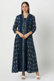 women maxi dress with artistic printed