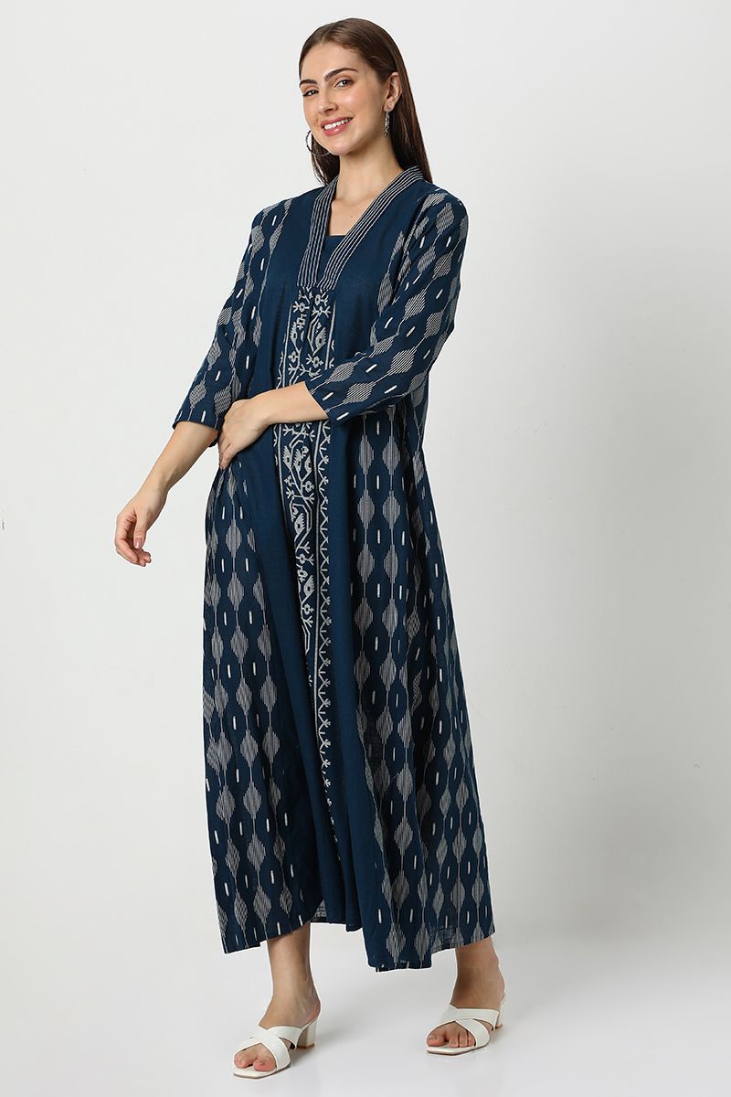 women maxi dress with artistic printed