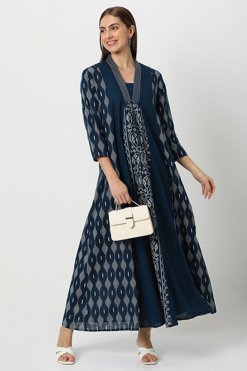 women maxi dress with artistic printed
