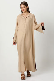 solid colored flowy women jalabiya