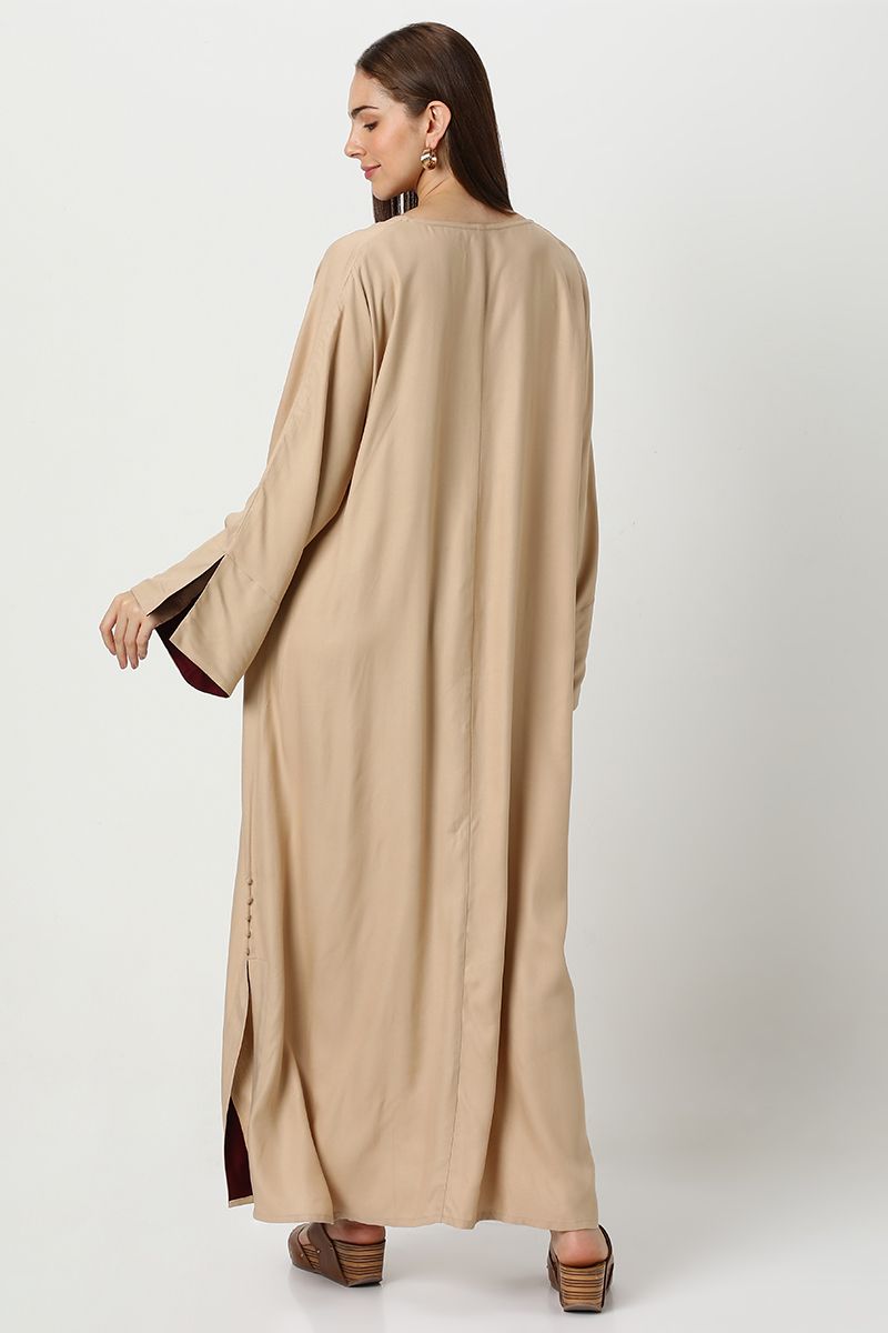 solid colored flowy women jalabiya