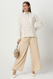solid colored flowy women pants