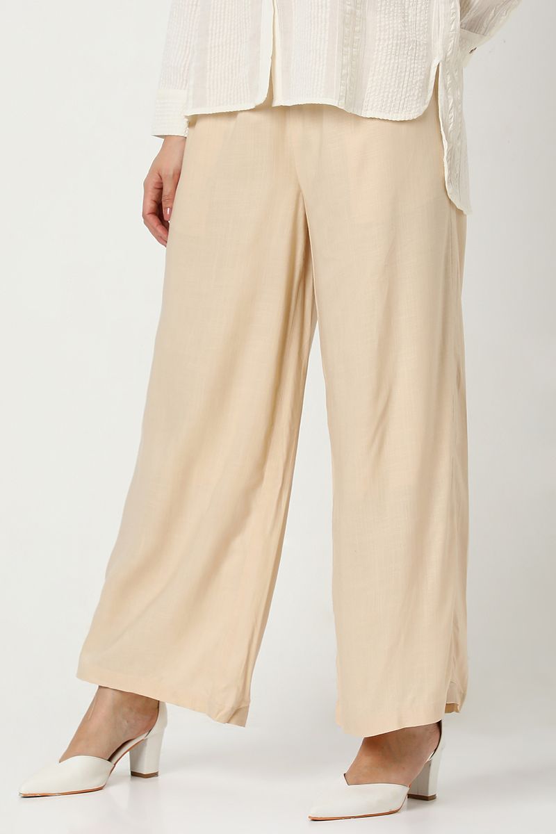 solid colored flowy women pants