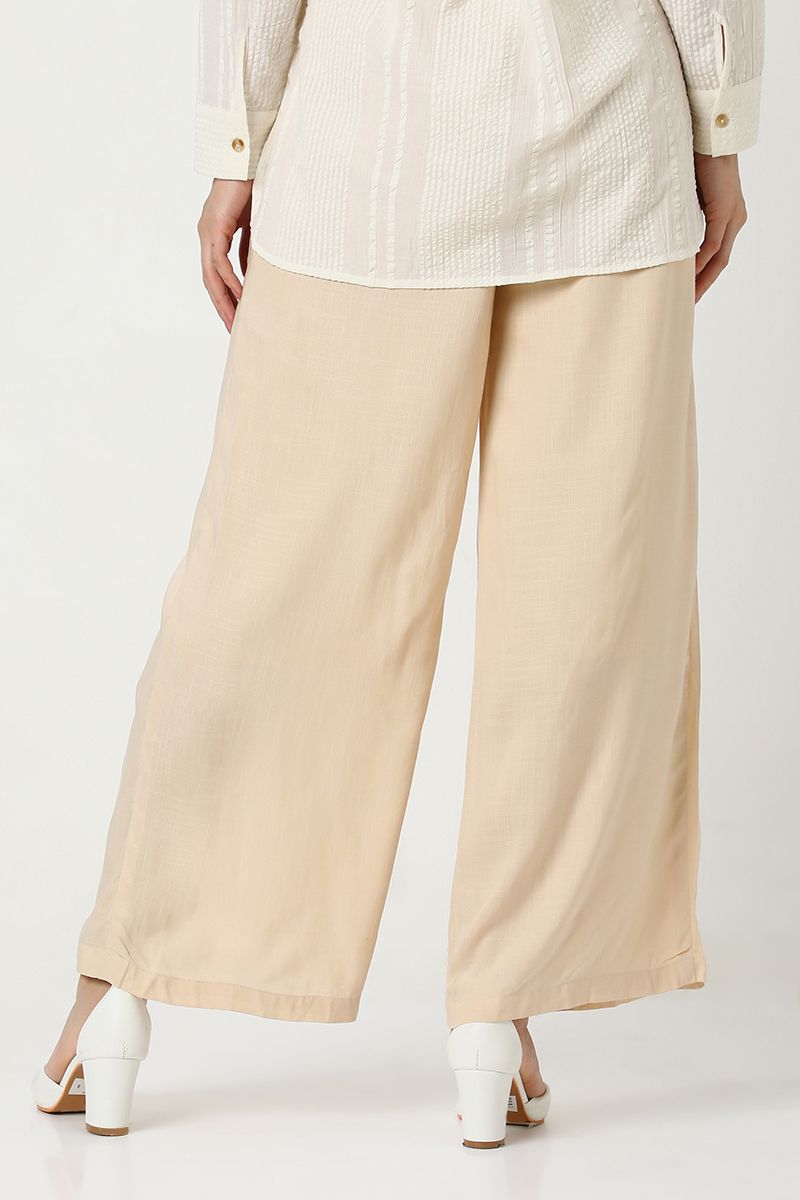 solid colored flowy women pants