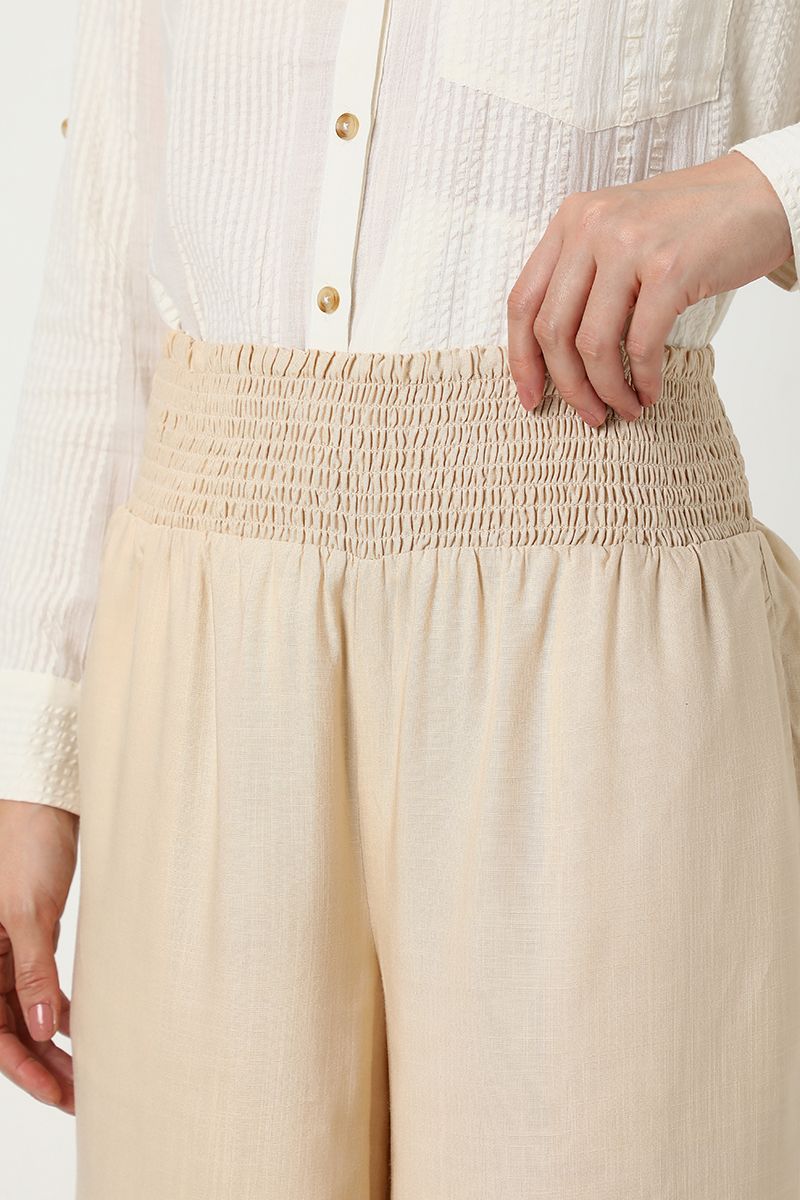 solid colored flowy women pants