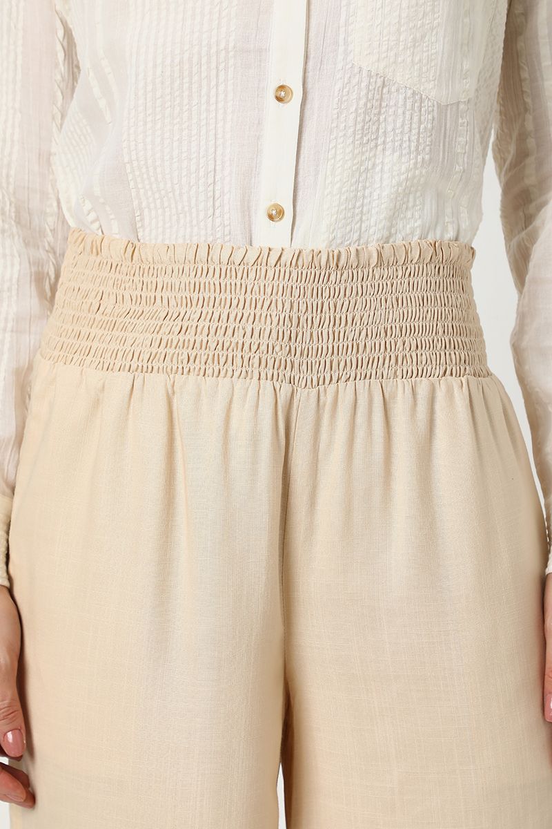 solid colored flowy women pants