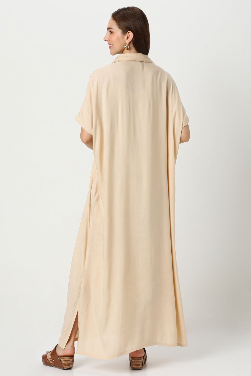 فستان نسائي ماكسي بتطريز