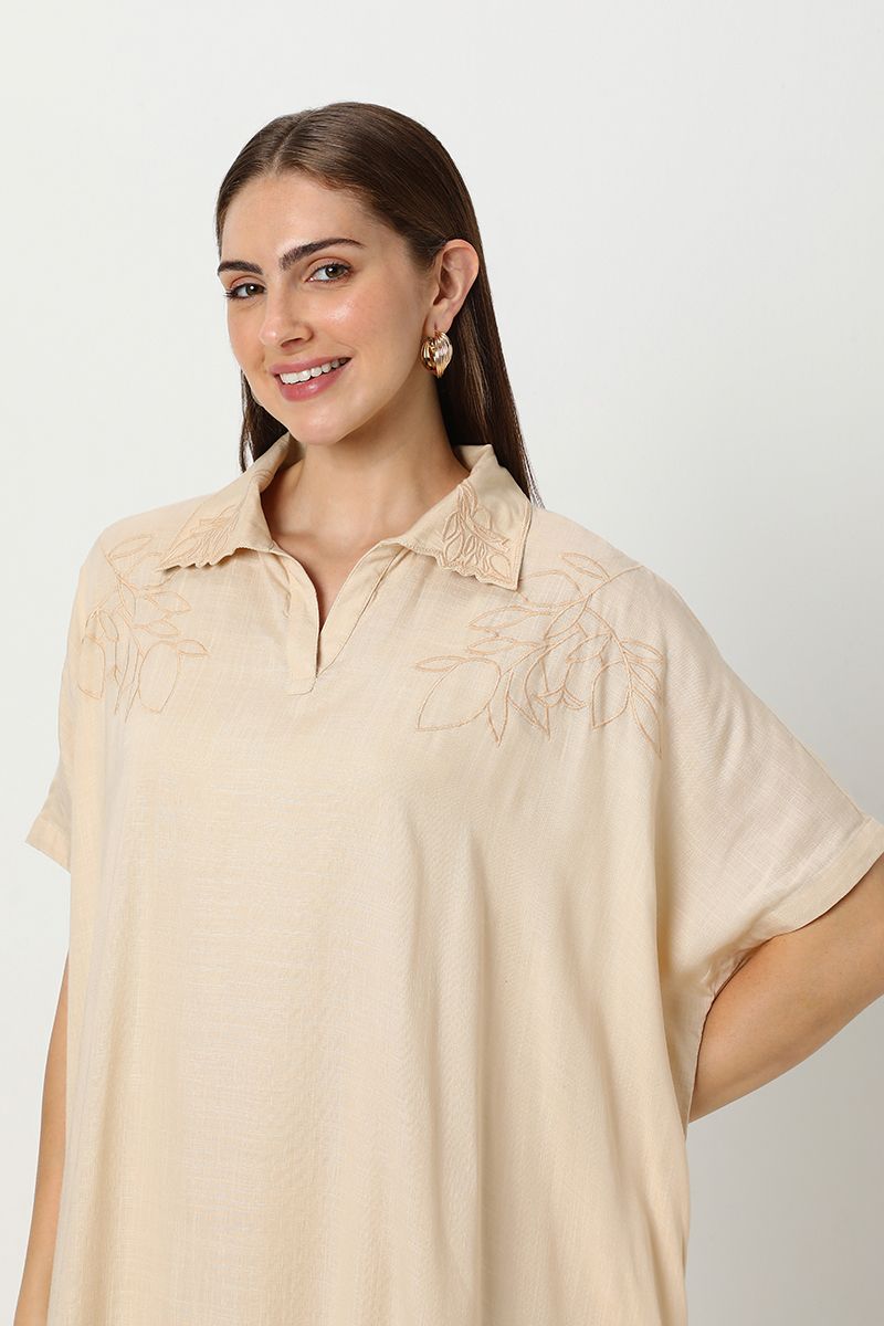 فستان نسائي ماكسي بتطريز