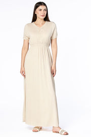 فستان نسائي ماكسي بتطريز دانتيل