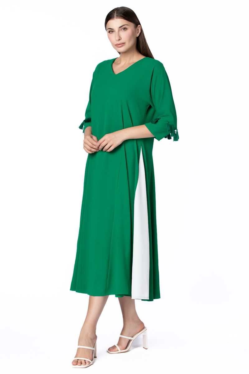 فستان نسائي متباين اللون لليوم الوطني