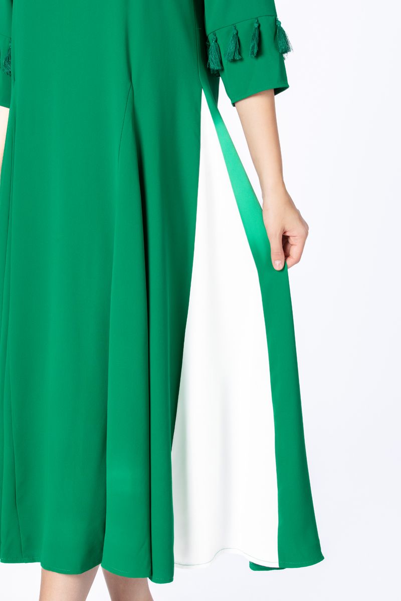 فستان نسائي متباين اللون لليوم الوطني