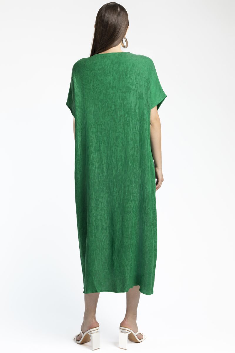 فستان نسائي بخامة منقوشة لليوم الوطني