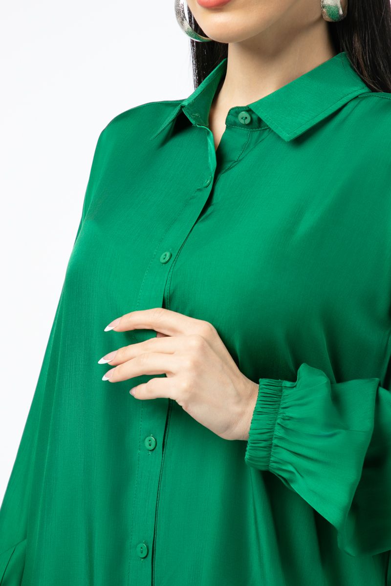 solid colored women shirt dress with pockets