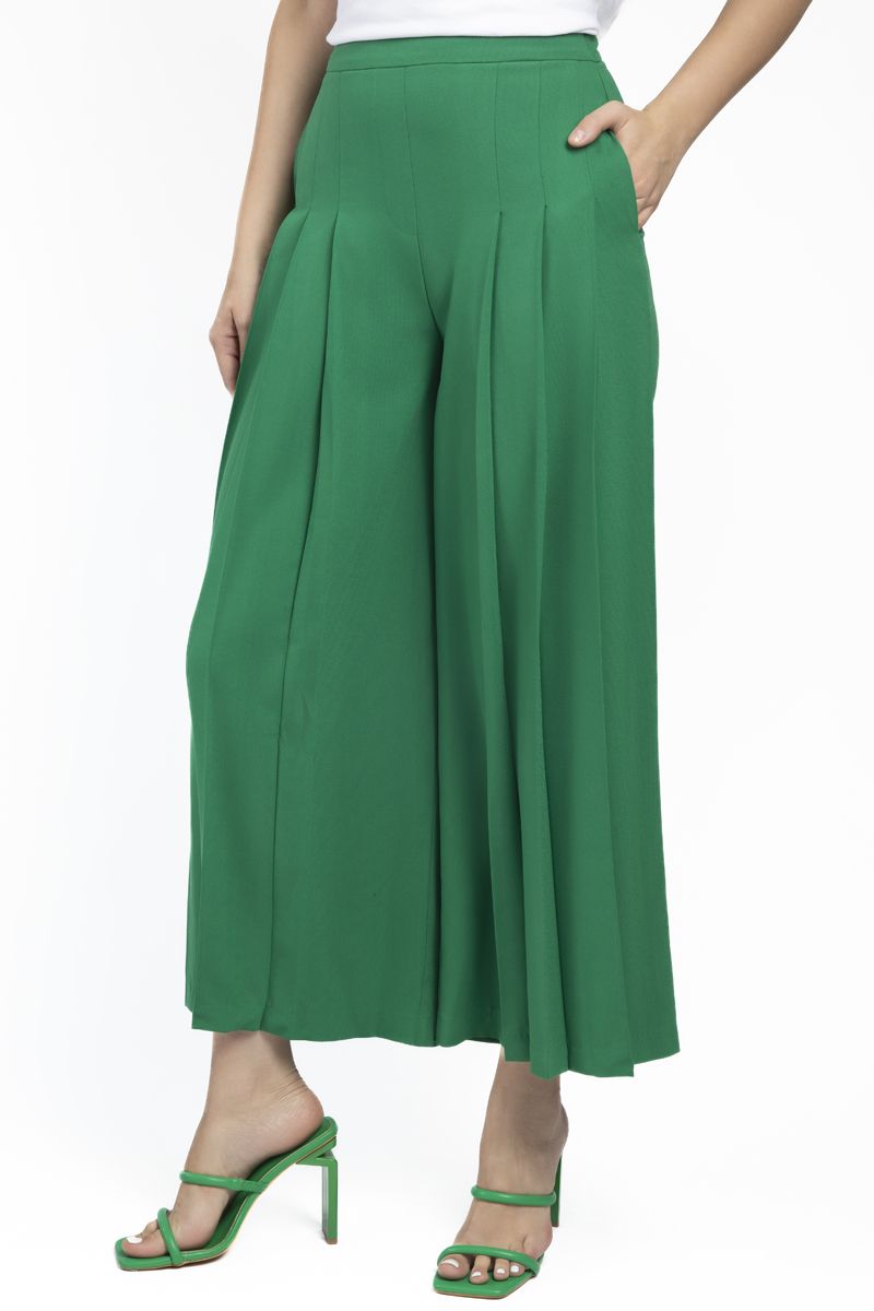 national day pleated flowy women pants