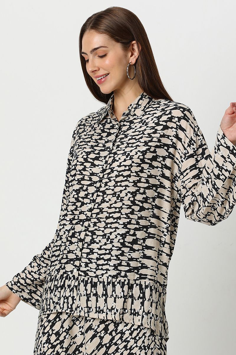 women abstract printed shirt