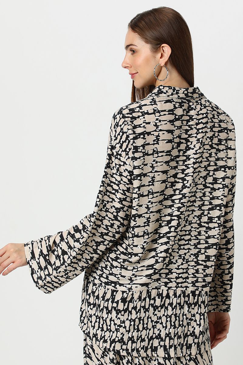 women abstract printed shirt