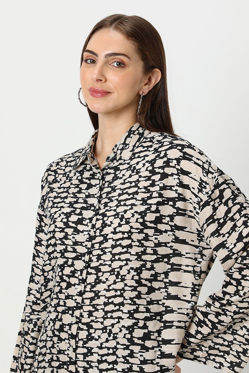 women abstract printed shirt