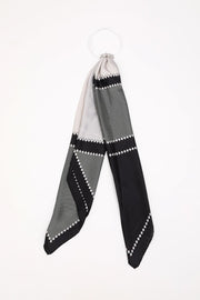 satin square shape women foulard scarf