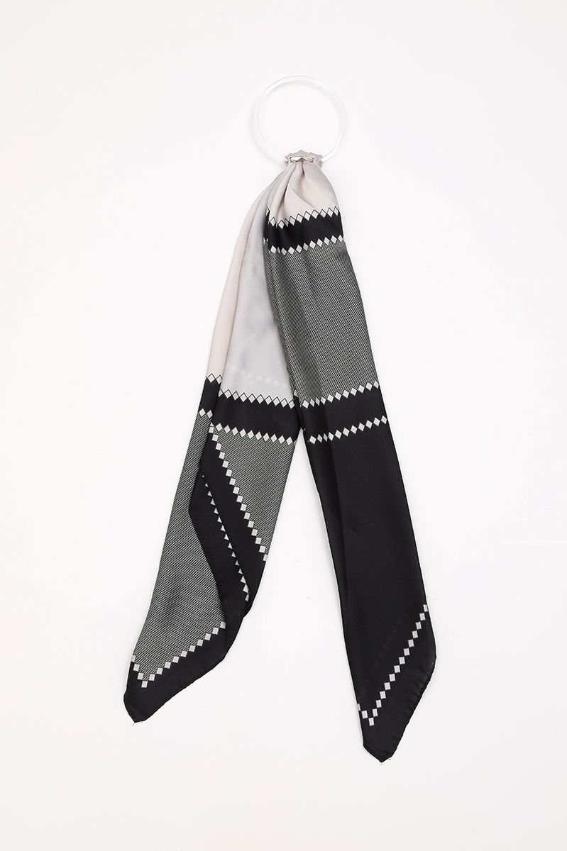 satin square shape women foulard scarf