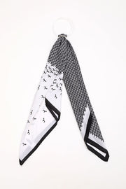 satin square shape women foulard scarf