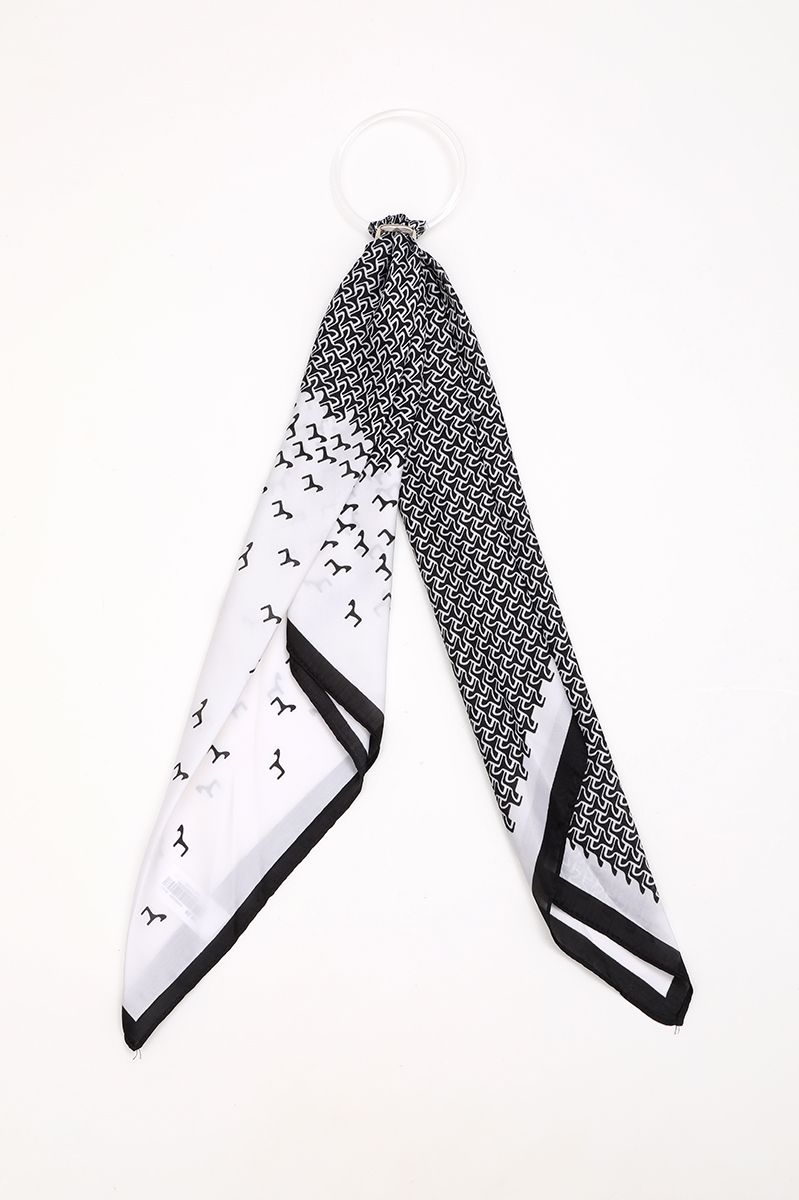 satin square shape women foulard scarf