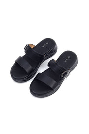 faux leather women slipper