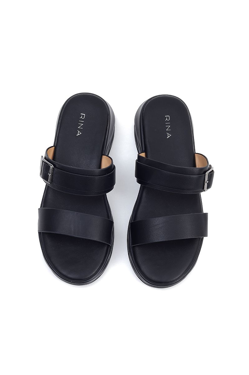 faux leather women slipper