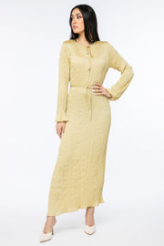 maxi women dress with crunched fabric