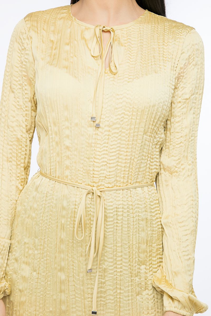 maxi women dress with crunched fabric